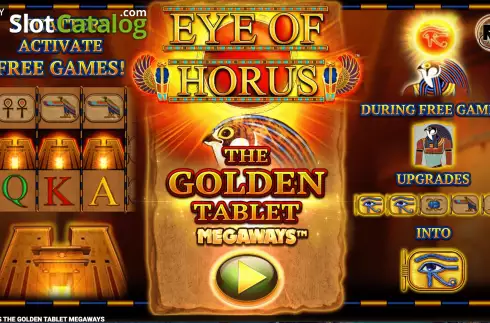 Οθόνη2. Eye Of Horus The Golden Tablet Megaways Κουλοχέρης