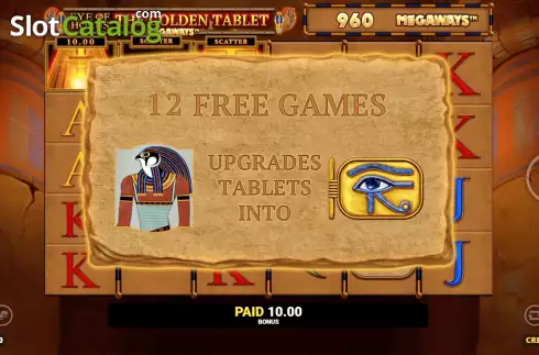 Οθόνη4. Eye Of Horus The Golden Tablet Megaways Κουλοχέρης