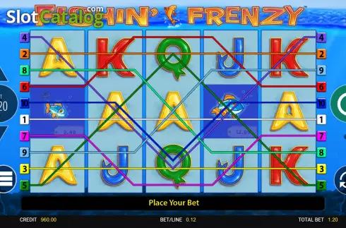 Οθόνη2. Fishin' Frenzy Κουλοχέρης