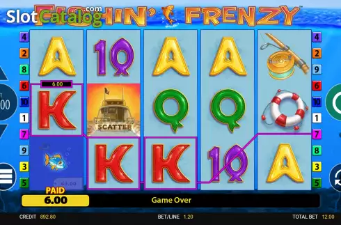 Οθόνη3. Fishin' Frenzy Κουλοχέρης