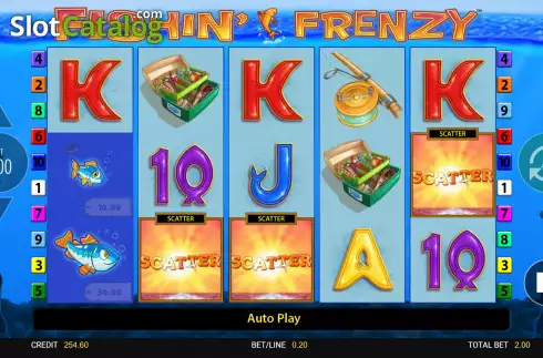 Οθόνη7. Fishin' Frenzy Κουλοχέρης