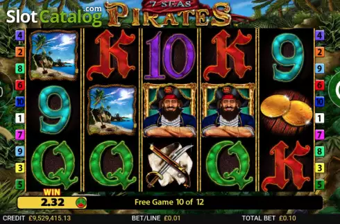 Οθόνη2. 7 Seas Pirates (Reel Time Gaming) Κουλοχέρης