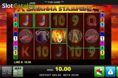 Οθόνη3. Savanna Stampede Κουλοχέρης 