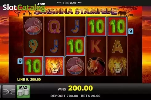 Οθόνη4. Savanna Stampede Κουλοχέρης 