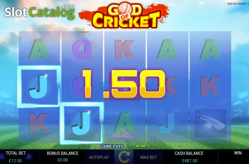 Οθόνη4. God of Cricket Κουλοχέρης
