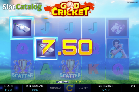 Οθόνη5. God of Cricket Κουλοχέρης