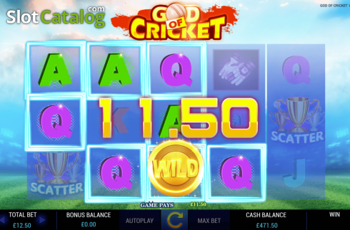 Οθόνη6. God of Cricket Κουλοχέρης