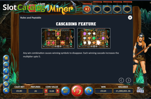 Οθόνη6. Gem Miner (ReelNRG) Κουλοχέρης