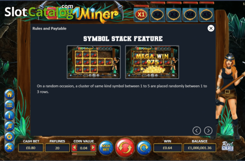 Οθόνη7. Gem Miner (ReelNRG) Κουλοχέρης