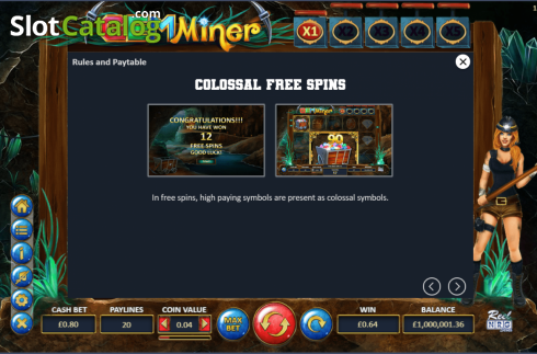 Οθόνη8. Gem Miner (ReelNRG) Κουλοχέρης
