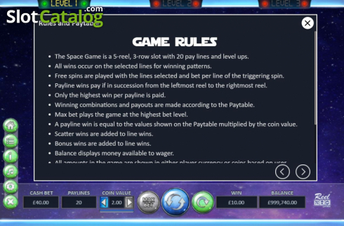 Οθόνη7. The Space Game Κουλοχέρης