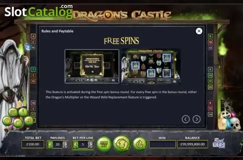 Οθόνη4. Dragon's Castle Κουλοχέρης