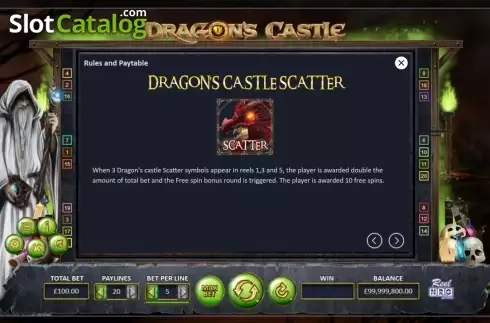 Οθόνη5. Dragon's Castle Κουλοχέρης