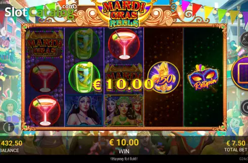 Οθόνη3. Mardi Gras Reels Κουλοχέρης