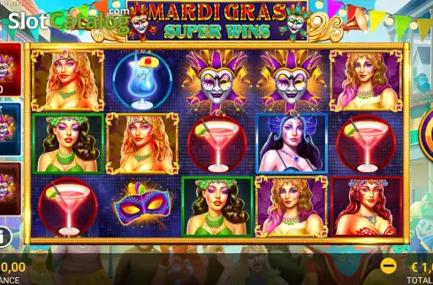 Οθόνη2. Mardi Gras Super Wins Κουλοχέρης