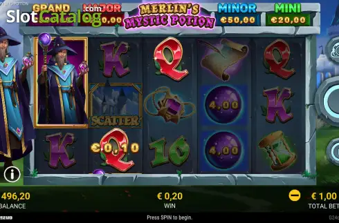 Οθόνη3. Merlin's Mystic Potion Κουλοχέρης