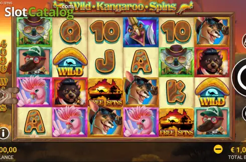 Οθόνη2. Wild Kangaroo Spins Κουλοχέρης