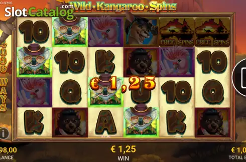 Οθόνη3. Wild Kangaroo Spins Κουλοχέρης