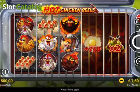 Οθόνη2. Hot Chicken Reels Κουλοχέρης 