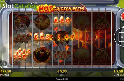 Οθόνη3. Hot Chicken Reels Κουλοχέρης 