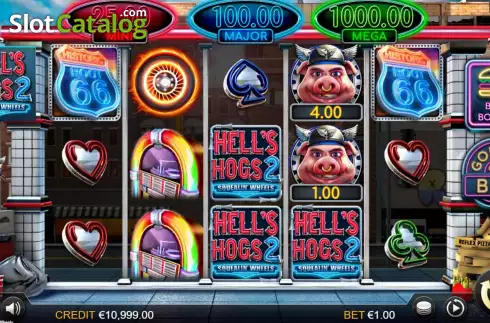 Οθόνη2. Hells Hogs 2 – Squealin’ Wheels Κουλοχέρης