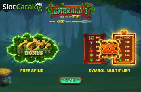 Οθόνη2. Emerald's Infinity Reels Κουλοχέρης
