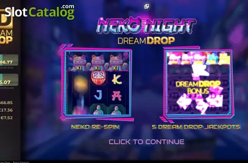 Οθόνη3. Neko Night Dream Drop Κουλοχέρης