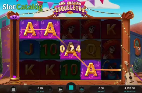 Οθόνη4. Los Cuatro Esqueletos Κουλοχέρης 