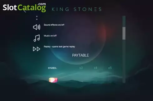 Πίνακας πληρωμών 2. King Stones Κουλοχέρης