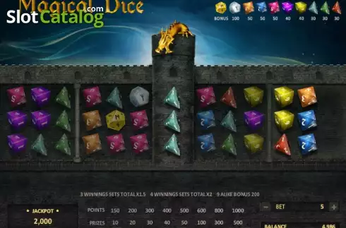 Οθόνη 1. Magical Dice Κουλοχέρης 