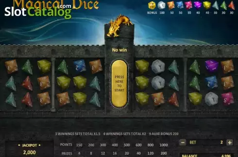 Οθόνη 2. Magical Dice Κουλοχέρης 