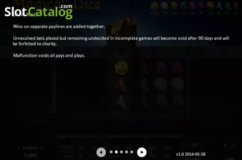 Πίνακας πληρωμών 2. Magical Dice Κουλοχέρης 