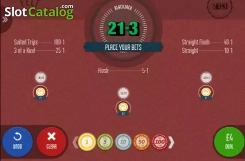 Οθόνη4. Blackjack 21+3 (Felt) Κουλοχέρης