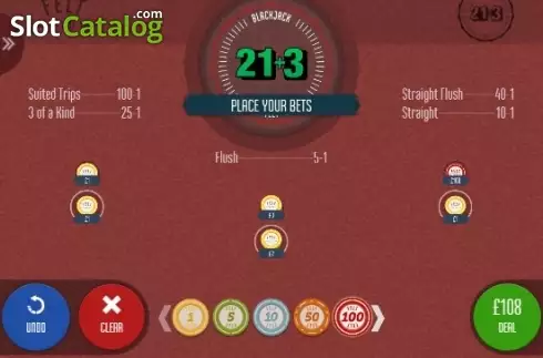 Οθόνη5. Blackjack 21+3 (Felt) Κουλοχέρης