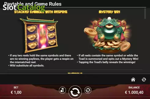 Οθόνη5. Lucky Toad (Reloaded Gaming) Κουλοχέρης