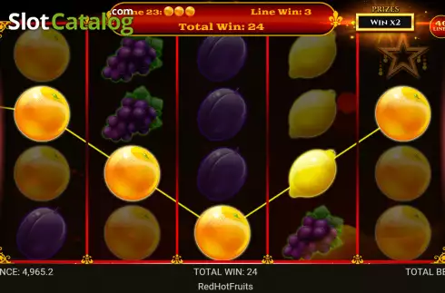 Οθόνη4. Red Hot Fruits (Retro Gaming) Κουλοχέρης 