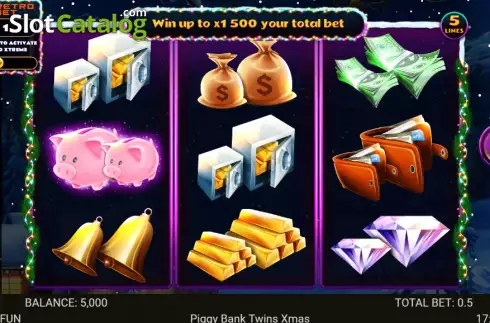 Οθόνη2. Piggy Bank Twins Xmas Κουλοχέρης
