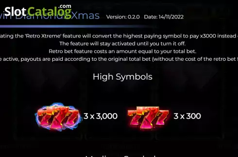 Οθόνη6. Twin Diamonds Xmas Edition Κουλοχέρης