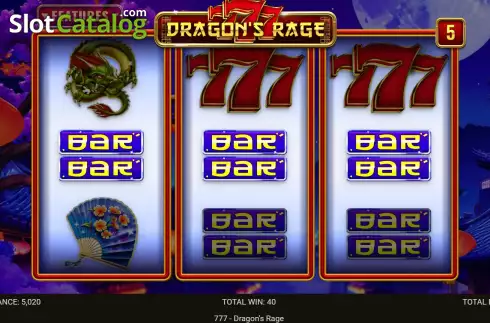 Οθόνη3. 777 - Dragon's Rage Κουλοχέρης