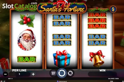 Οθόνη2. 777 Santa's Fortune Κουλοχέρης 