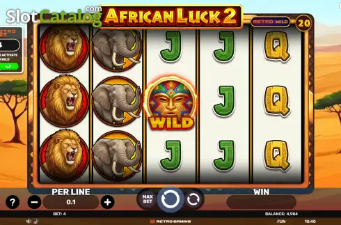 Οθόνη2. African Luck 2 Κουλοχέρης