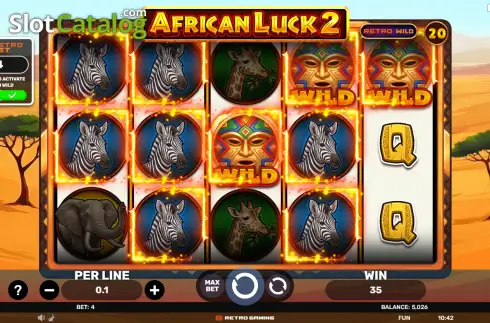 Οθόνη3. African Luck 2 Κουλοχέρης