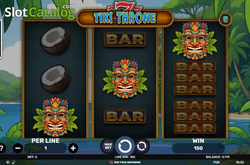 Οθόνη3. 777 - Tiki Throne Κουλοχέρης