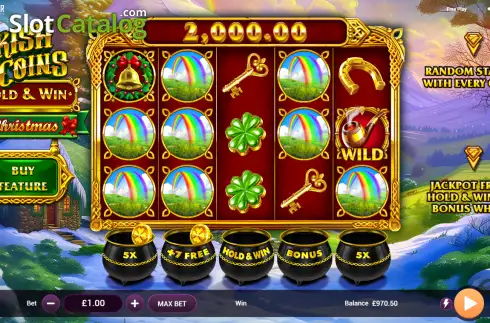 Οθόνη2. Irish Coins Hold & Win Christmas Κουλοχέρης