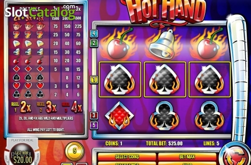 Οθόνη3. Hot Hand Κουλοχέρης