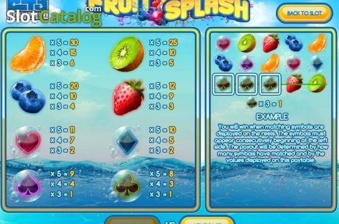 Οθόνη5. Fruit Splash (Rival Gaming) Κουλοχέρης
