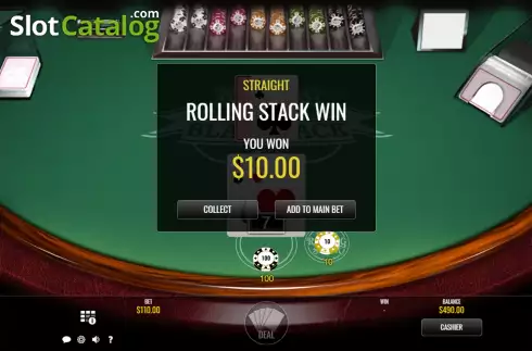 Οθόνη4. Rolling Stack Blackjack Κουλοχέρης
