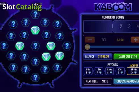 Οθόνη3. Kaboom! (Rival Gaming) Κουλοχέρης 