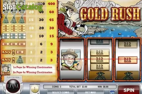 Οθόνη3. Gold Rush (Rival) Κουλοχέρης