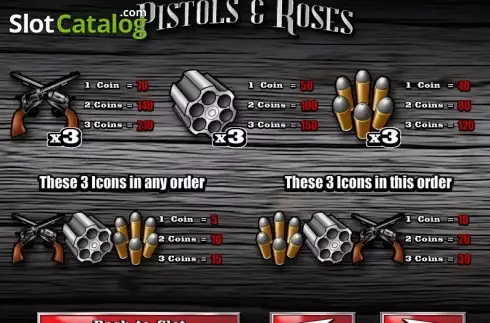 Οθόνη3. Pistols & Roses Κουλοχέρης